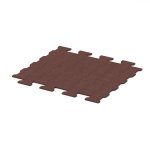 RUBBER Doska veľká tmavo hnedá zámková, rôzna výška - 1120x1000x15